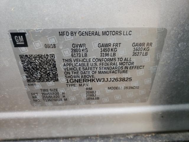 Photo 9 VIN: 1GNERHKW3JJ263825 - CHEVROLET TRAVERSE L 