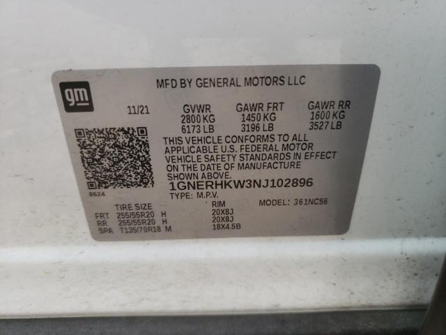 Photo 12 VIN: 1GNERHKW3NJ102896 - CHEVROLET TRAVERSE L 