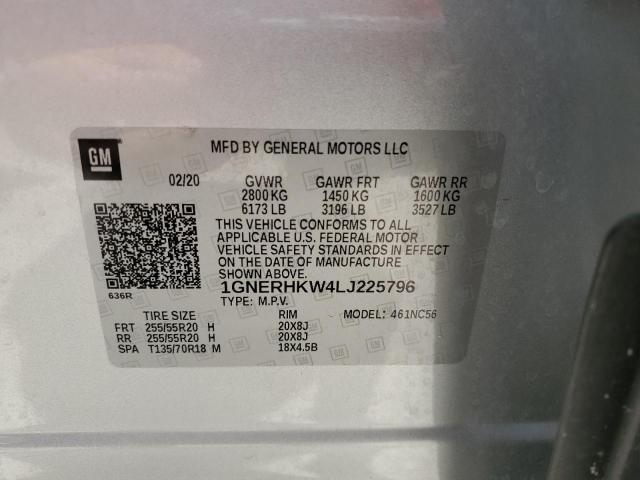 Photo 12 VIN: 1GNERHKW4LJ225796 - CHEVROLET TRAVERSE L 