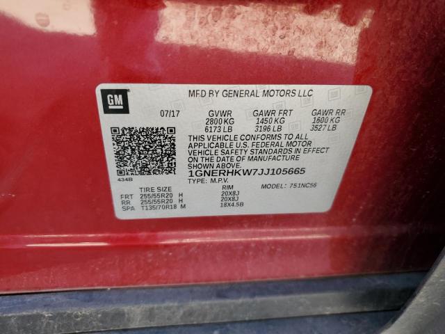 Photo 9 VIN: 1GNERHKW7JJ105665 - CHEVROLET TRAVERSE L 