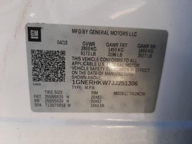 Photo 9 VIN: 1GNERHKW7JJ251306 - CHEVROLET TRAVERSE L 