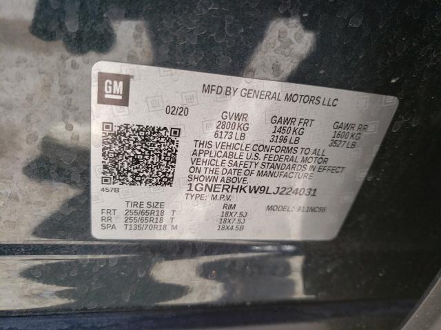 Photo 9 VIN: 1GNERHKW9LJ224031 - CHEVROLET TRAVERSE L 