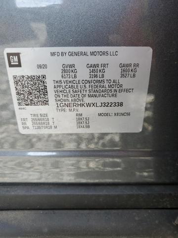 Photo 12 VIN: 1GNERHKWXLJ322338 - CHEVROLET TRAVERSE L 