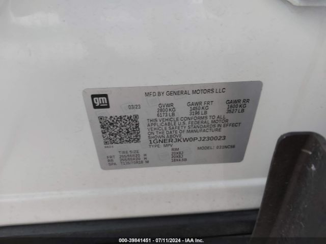 Photo 8 VIN: 1GNERJKW0PJ230023 - CHEVROLET TRAVERSE 