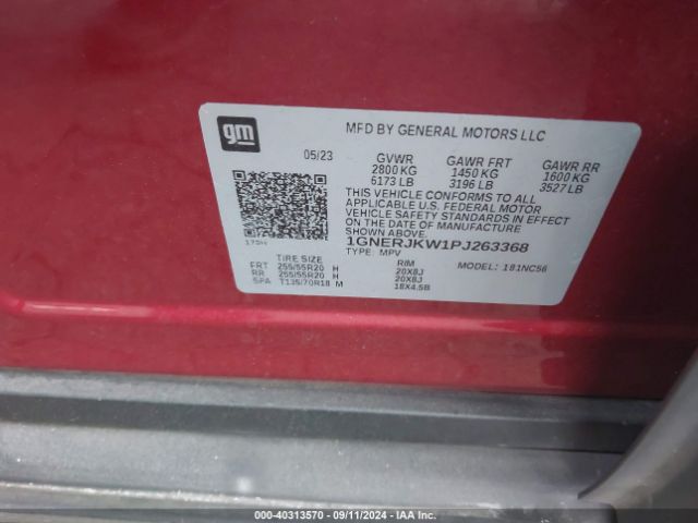 Photo 8 VIN: 1GNERJKW1PJ263368 - CHEVROLET TRAVERSE 