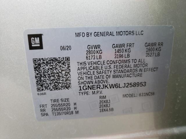 Photo 9 VIN: 1GNERJKW6LJ258953 - CHEVROLET TRAVERSE R 