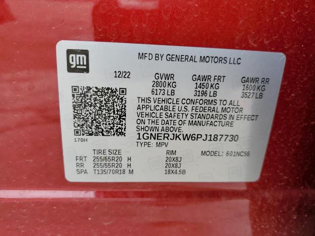 Photo 12 VIN: 1GNERJKW6PJ187730 - CHEVROLET TRAVERSE R 