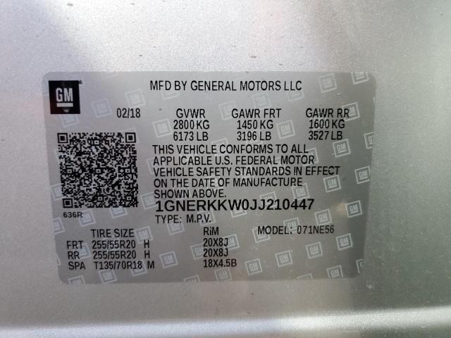 Photo 13 VIN: 1GNERKKW0JJ210447 - CHEVROLET TRAVERSE P 