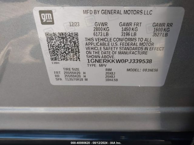 Photo 8 VIN: 1GNERKKW0PJ339538 - CHEVROLET TRAVERSE 