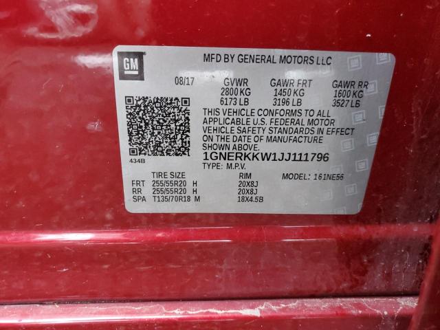 Photo 11 VIN: 1GNERKKW1JJ111796 - CHEVROLET TRAVERSE P 