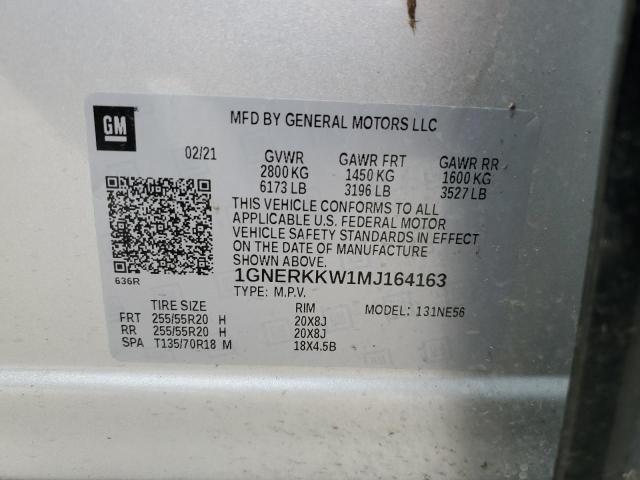 Photo 13 VIN: 1GNERKKW1MJ164163 - CHEVROLET TRAVERSE 