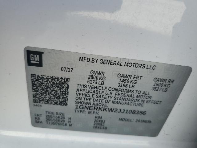 Photo 12 VIN: 1GNERKKW2JJ108356 - CHEVROLET TRAVERSE P 