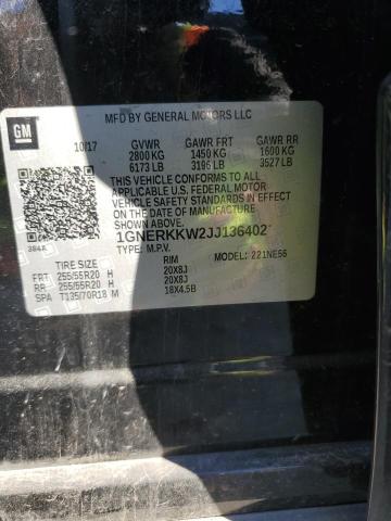 Photo 12 VIN: 1GNERKKW2JJ136402 - CHEVROLET TRAVERSE P 