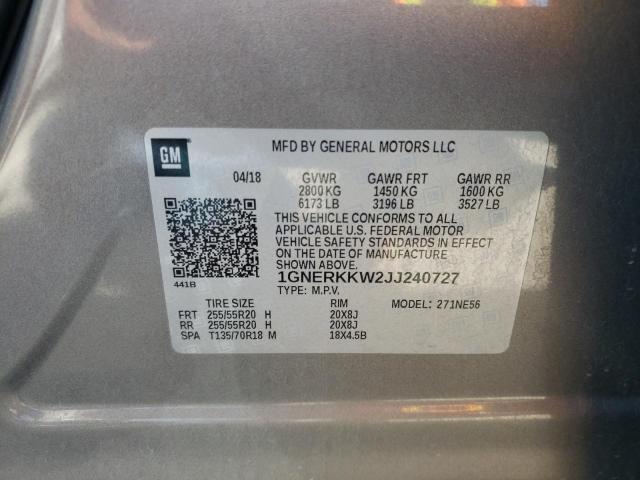 Photo 9 VIN: 1GNERKKW2JJ240727 - CHEVROLET TRAVERSE P 