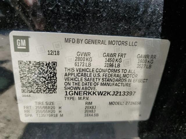 Photo 12 VIN: 1GNERKKW2KJ213397 - CHEVROLET TRAVERSE P 