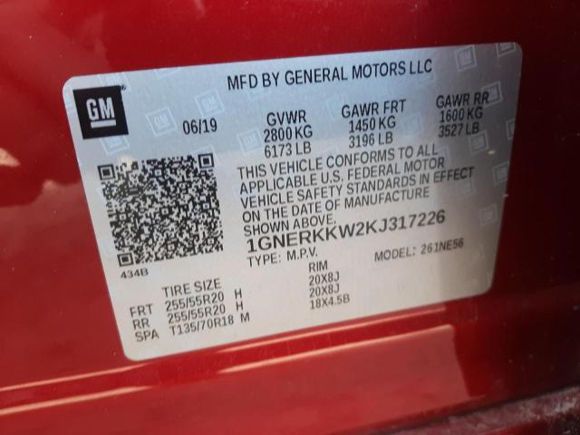 Photo 11 VIN: 1GNERKKW2KJ317226 - CHEVROLET TRAVERSE P 