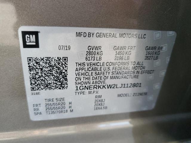 Photo 12 VIN: 1GNERKKW2LJ112801 - CHEVROLET TRAVERSE P 