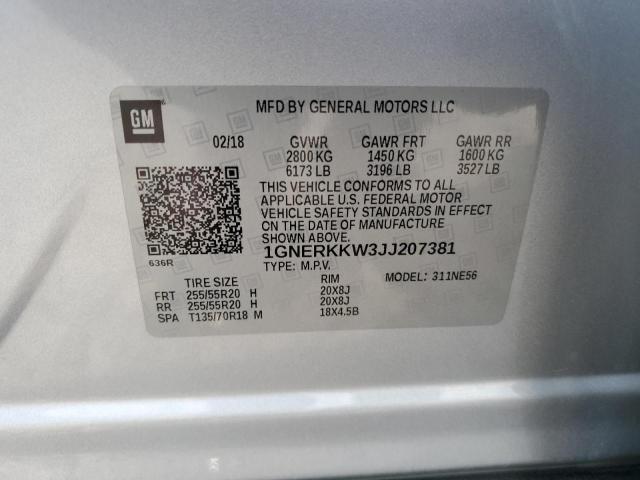 Photo 13 VIN: 1GNERKKW3JJ207381 - CHEVROLET TRAVERSE P 