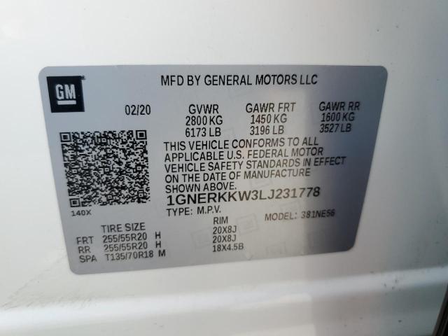 Photo 12 VIN: 1GNERKKW3LJ231778 - CHEVROLET TRAVERSE P 