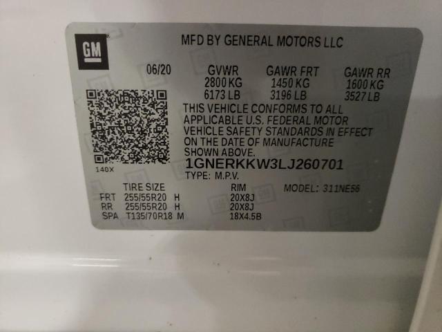 Photo 13 VIN: 1GNERKKW3LJ260701 - CHEVROLET TRAVERSE 