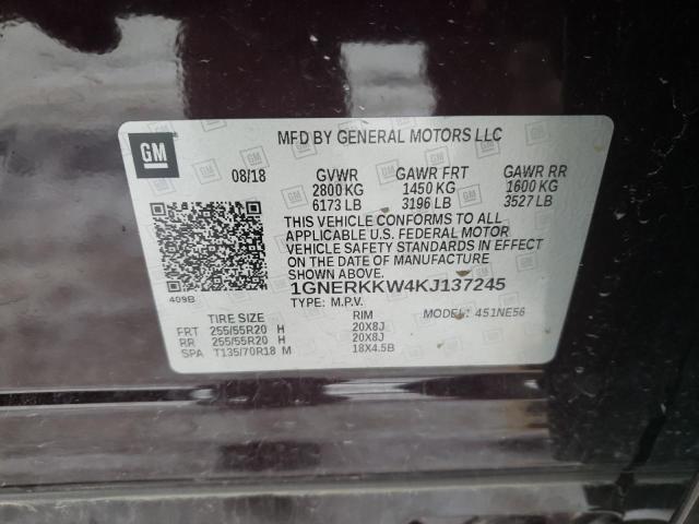 Photo 9 VIN: 1GNERKKW4KJ137245 - CHEVROLET TRAVERSE P 