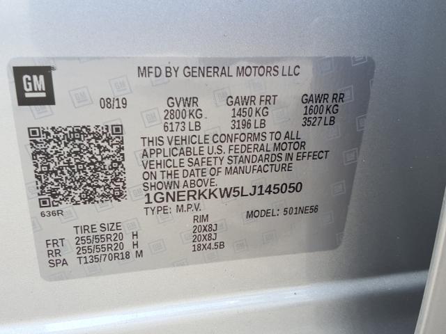 Photo 9 VIN: 1GNERKKW5LJ145050 - CHEVROLET TRAVERSE P 