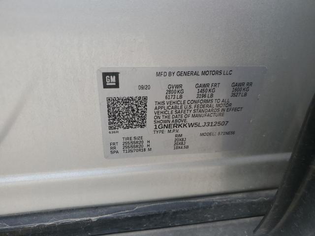 Photo 12 VIN: 1GNERKKW5LJ312507 - CHEVROLET TRAVERSE 