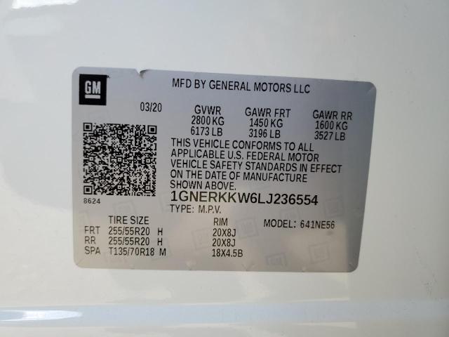 Photo 9 VIN: 1GNERKKW6LJ236554 - CHEVROLET TRAVERSE P 