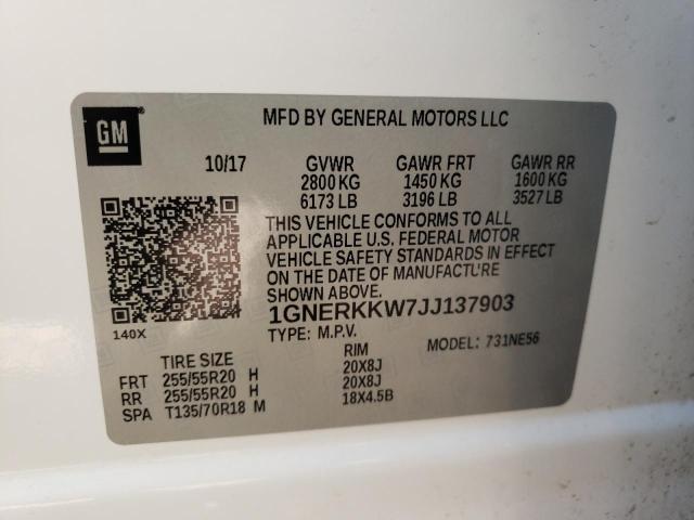 Photo 9 VIN: 1GNERKKW7JJ137903 - CHEVROLET TRAVERSE P 