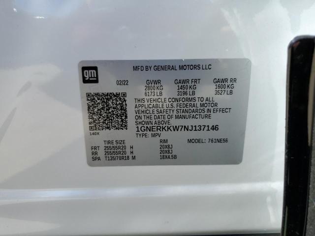 Photo 9 VIN: 1GNERKKW7NJ137146 - CHEVROLET TRAVERSE P 