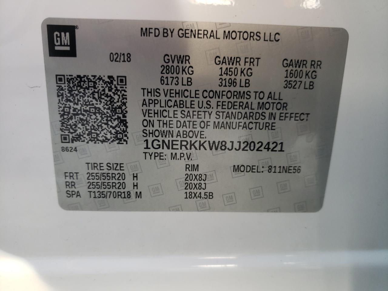 Photo 13 VIN: 1GNERKKW8JJ202421 - CHEVROLET TRAVERSE 