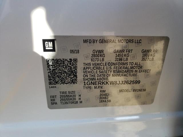 Photo 9 VIN: 1GNERKKW8JJ262599 - CHEVROLET TRAVERSE P 