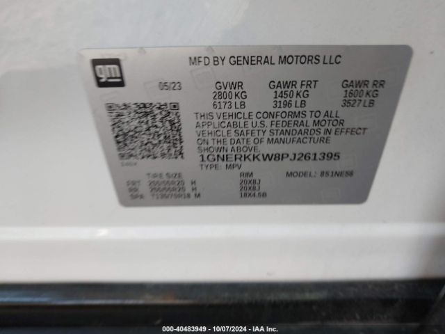 Photo 8 VIN: 1GNERKKW8PJ261395 - CHEVROLET TRAVERSE 