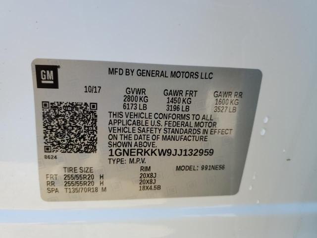 Photo 11 VIN: 1GNERKKW9JJ132959 - CHEVROLET TRAVERSE 