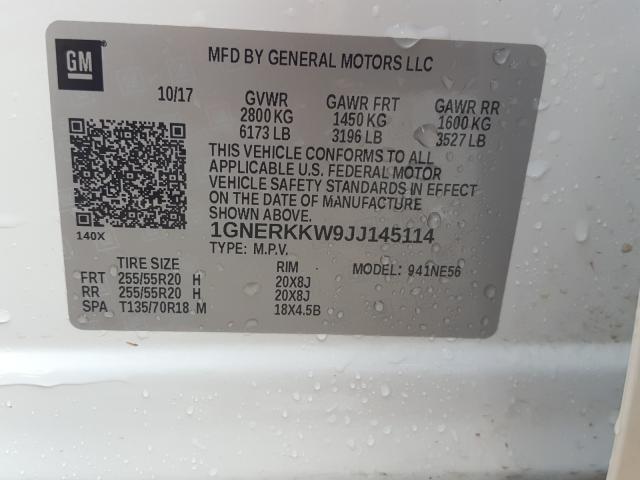 Photo 9 VIN: 1GNERKKW9JJ145114 - CHEVROLET TRAVERSE P 