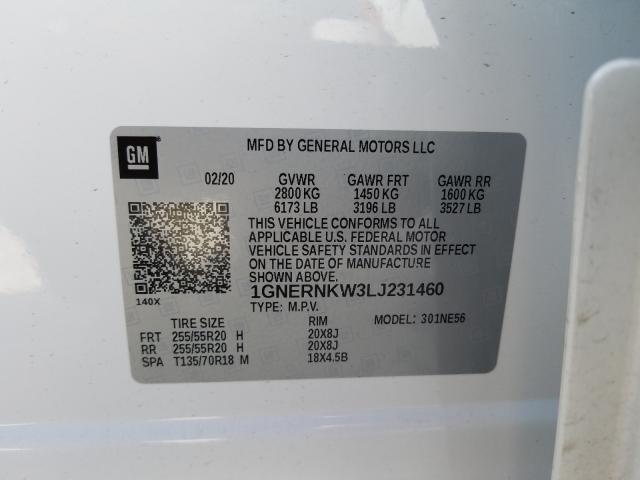 Photo 9 VIN: 1GNERNKW3LJ231460 - CHEVROLET TRAVERSE H 