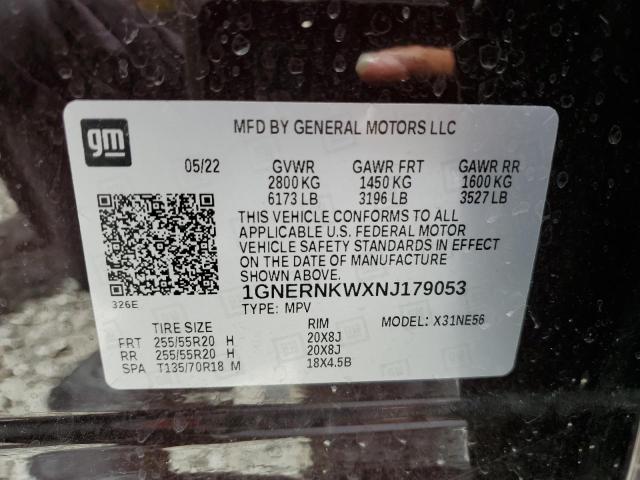 Photo 12 VIN: 1GNERNKWXNJ179053 - CHEVROLET TRAVERSE H 