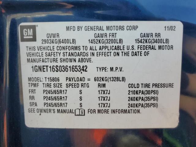 Photo 12 VIN: 1GNET16S036165342 - CHEVROLET TRAILBLAZE 