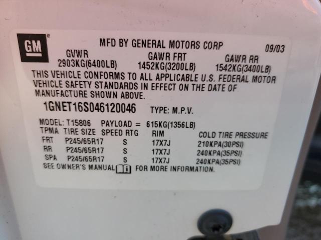 Photo 11 VIN: 1GNET16S046120046 - CHEVROLET TRAILBLZR 