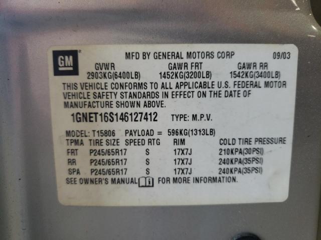 Photo 11 VIN: 1GNET16S146127412 - CHEVROLET TRAILBLZR 