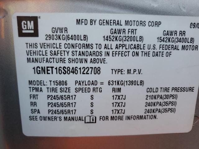 Photo 13 VIN: 1GNET16S846122708 - CHEVROLET TRAILBLZR 