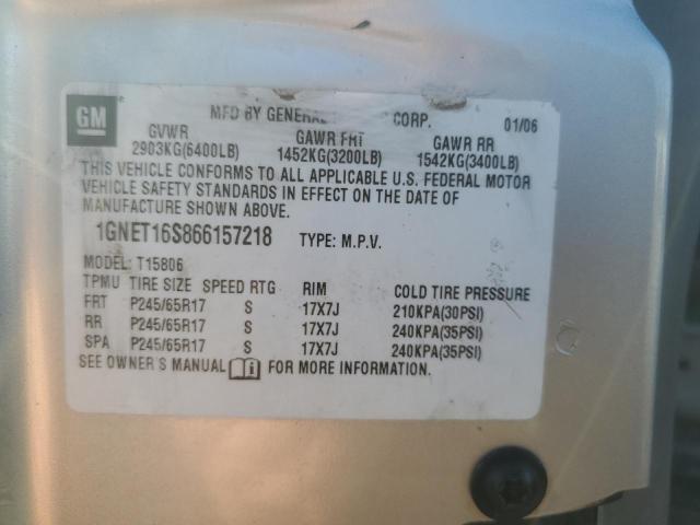 Photo 12 VIN: 1GNET16S866157218 - CHEVROLET TRAILBLAZE 