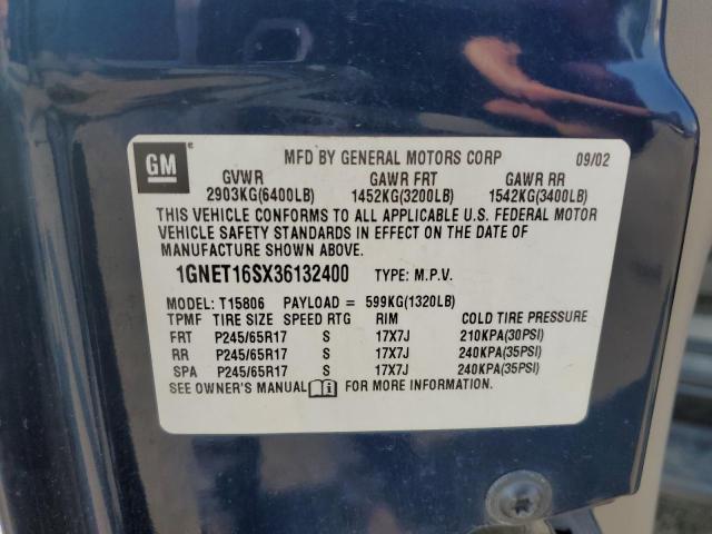 Photo 13 VIN: 1GNET16SX36132400 - CHEVROLET TRAILBLAZE 