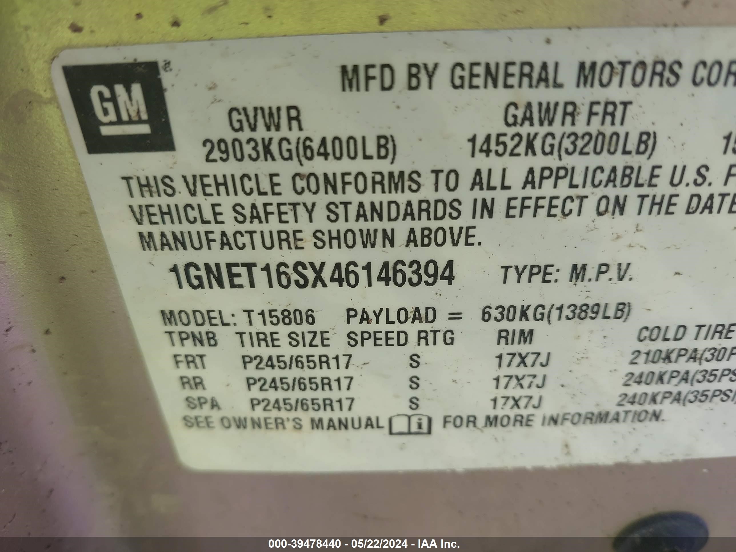 Photo 8 VIN: 1GNET16SX46146394 - CHEVROLET TRAILBLAZER 