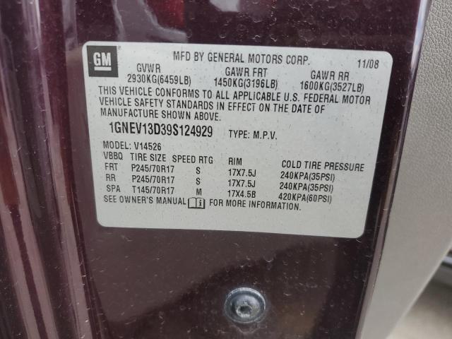 Photo 12 VIN: 1GNEV13D39S124929 - CHEVROLET TRAVERSE 