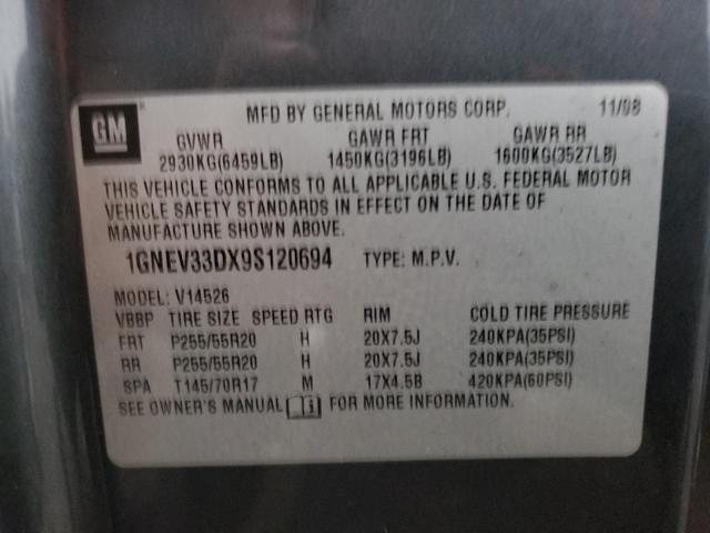 Photo 12 VIN: 1GNEV33DX9S120694 - CHEVROLET TRAVERSE 