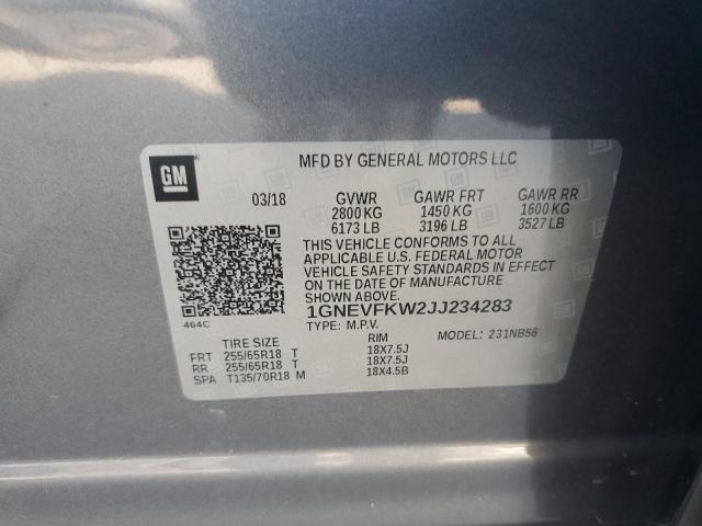 Photo 12 VIN: 1GNEVFKW2JJ234283 - CHEVROLET TRAVERSE L 