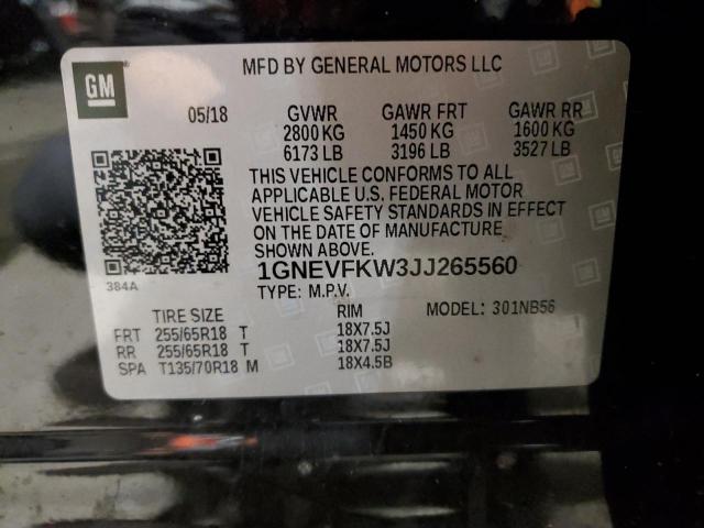 Photo 12 VIN: 1GNEVFKW3JJ265560 - CHEVROLET TRAVERSE L 