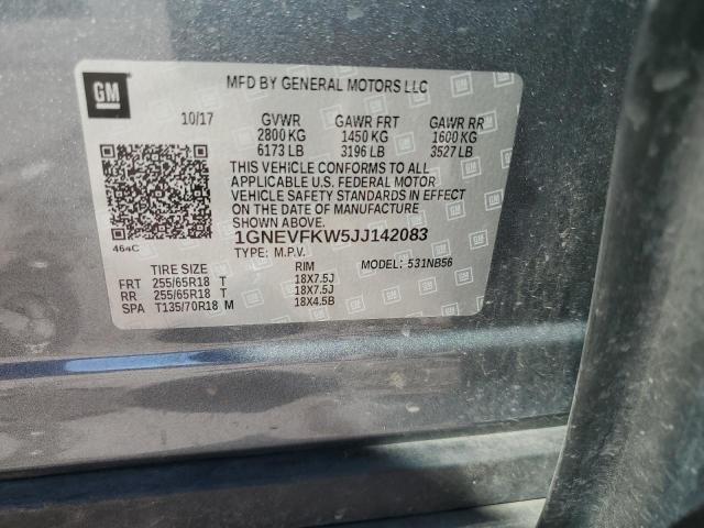 Photo 12 VIN: 1GNEVFKW5JJ142083 - CHEVROLET TRAVERSE L 