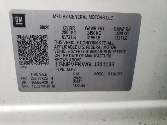 Photo 12 VIN: 1GNEVFKW5LJ301123 - CHEVROLET TRAVERSE L 